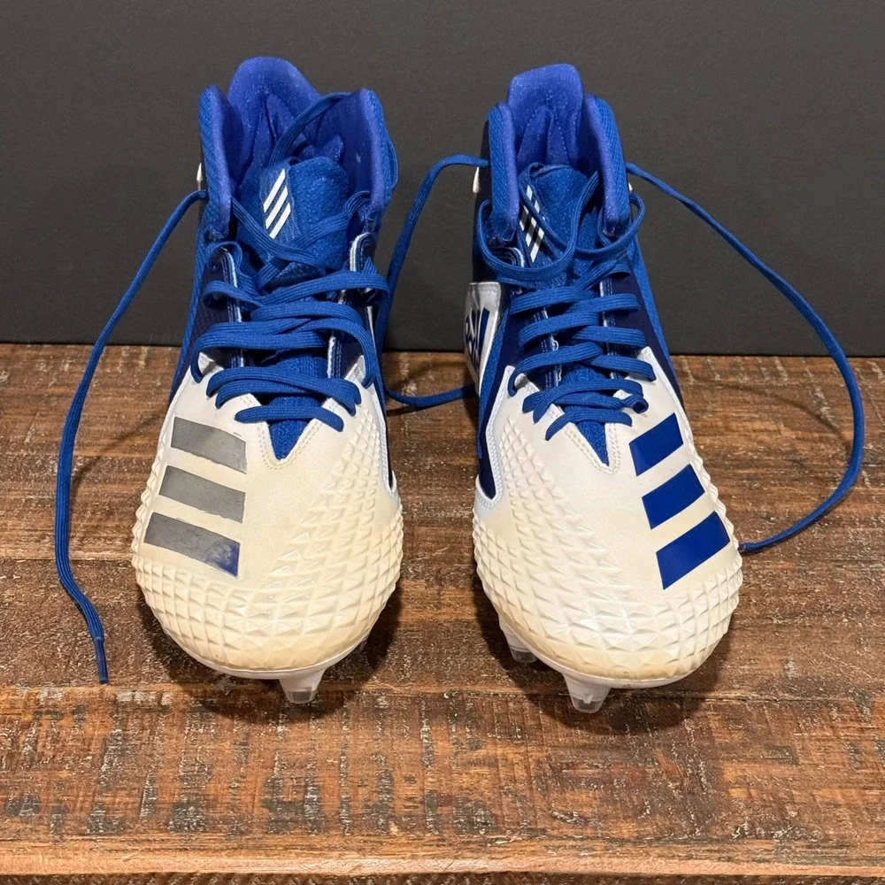 Adidas Freak X Carbon Mid Football Cleats Mens 11.5 Blue White DB2649 Athletic